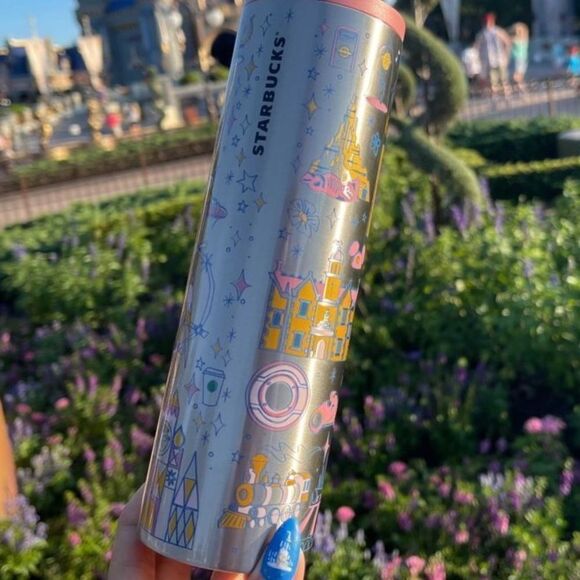 WDW 50th Anniversary Magic Kingdom Starbucks Tumbler - Picture 7 of 8